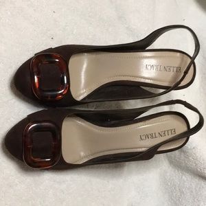 Ellen Tracy hidden platform sling backs size 7.5